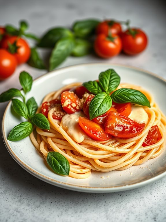 creamy tomato basil dish