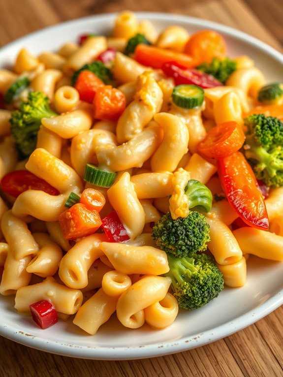 creamy vegetable infused pasta dish