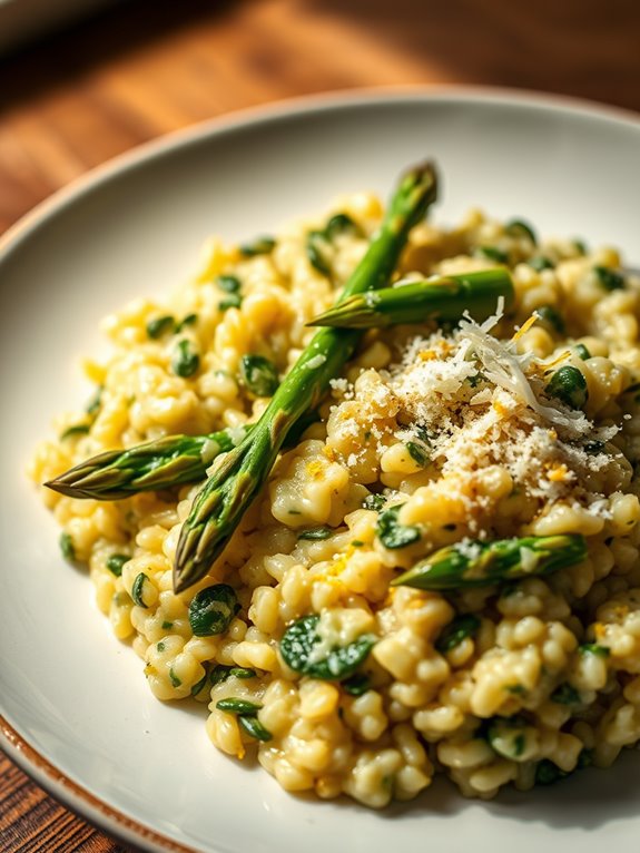 creamy vegetable risotto dish