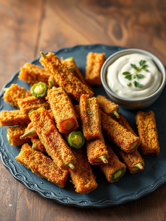 crispy beer battered okra