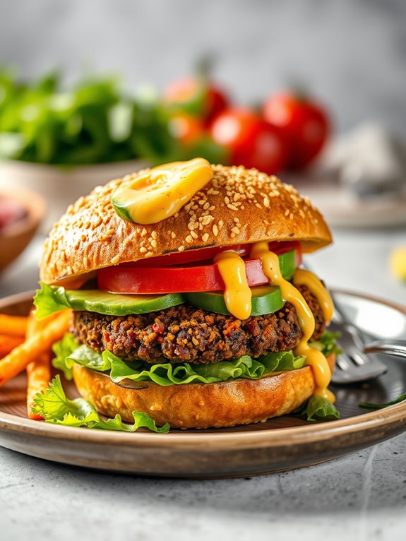 crispy black bean burger