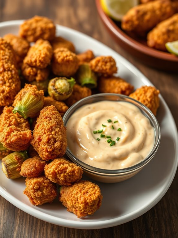 crispy cajun okra appetizer