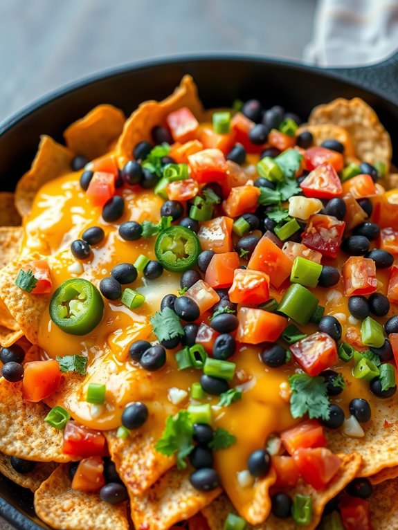 crispy cast iron nachos