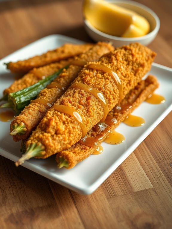 crispy okra with honey