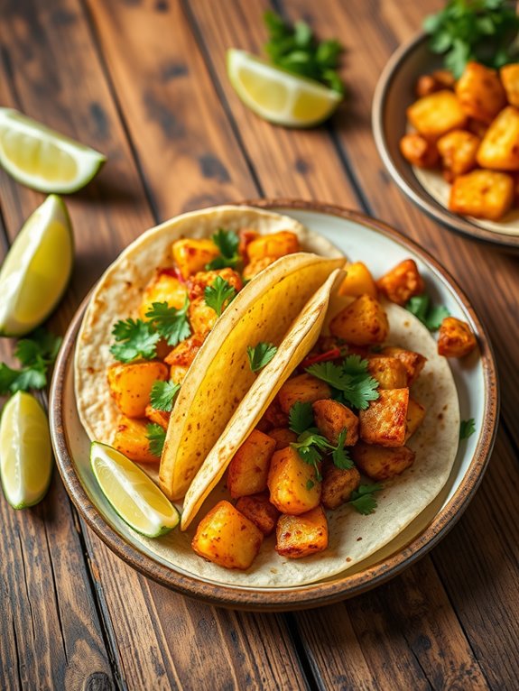 crispy potato filled tacos