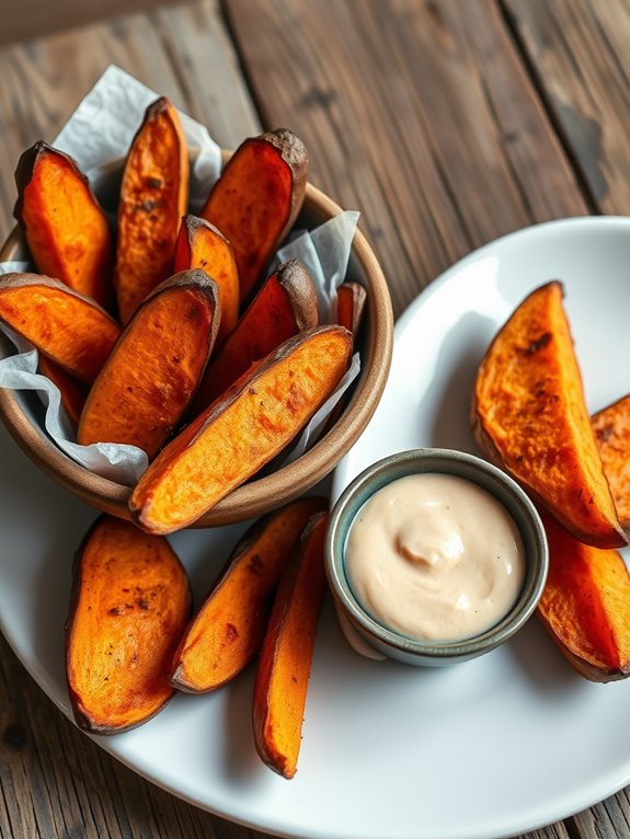 crispy roasted sweet potato