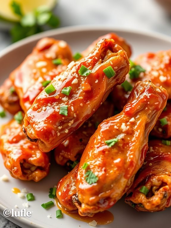 crispy spicy garlic wings