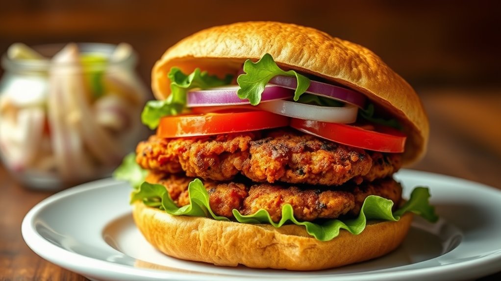 crispy spicy potato burgers