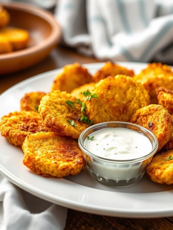 crispy squash with dip