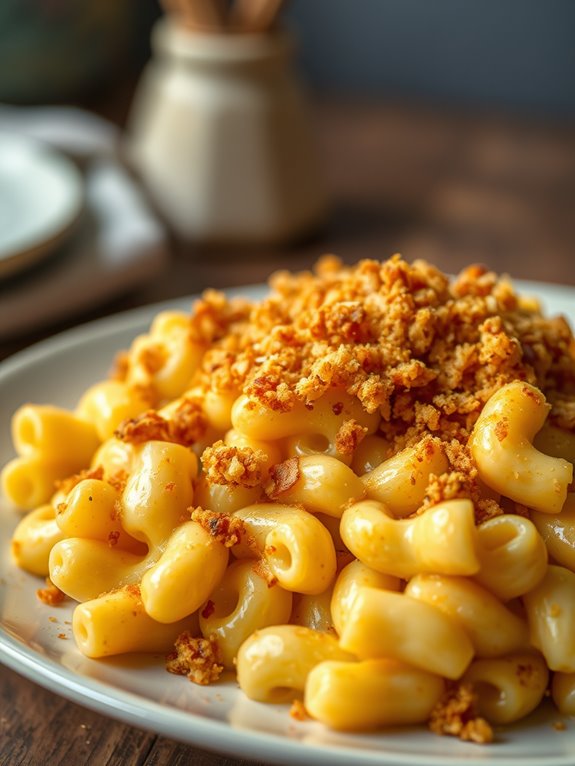 crunchy topped macaroni dish