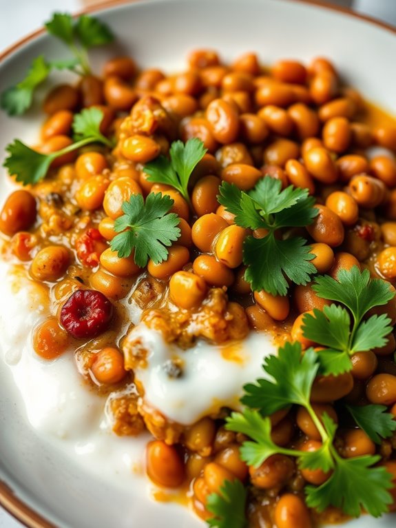 curried lentils and beans