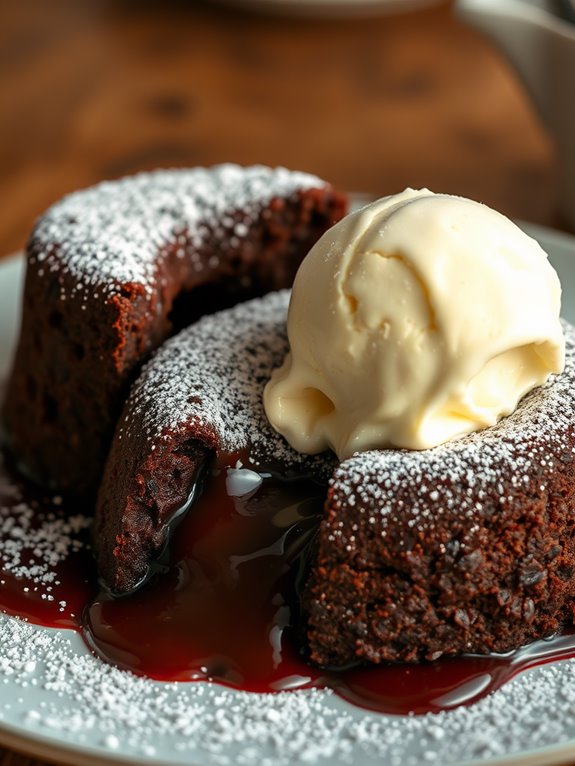 decadent molten chocolate dessert