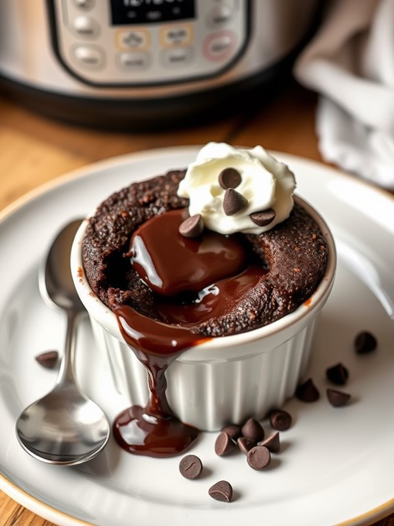 decadent molten chocolate dessert