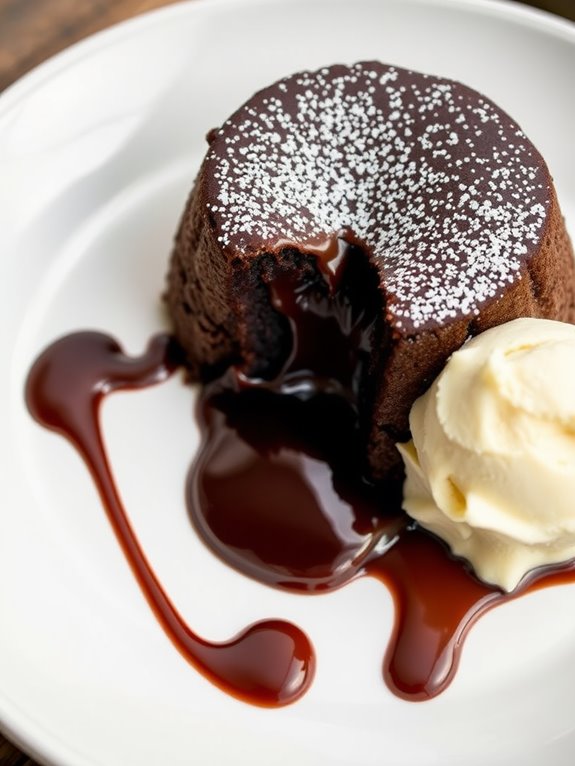 decadent molten chocolate dessert