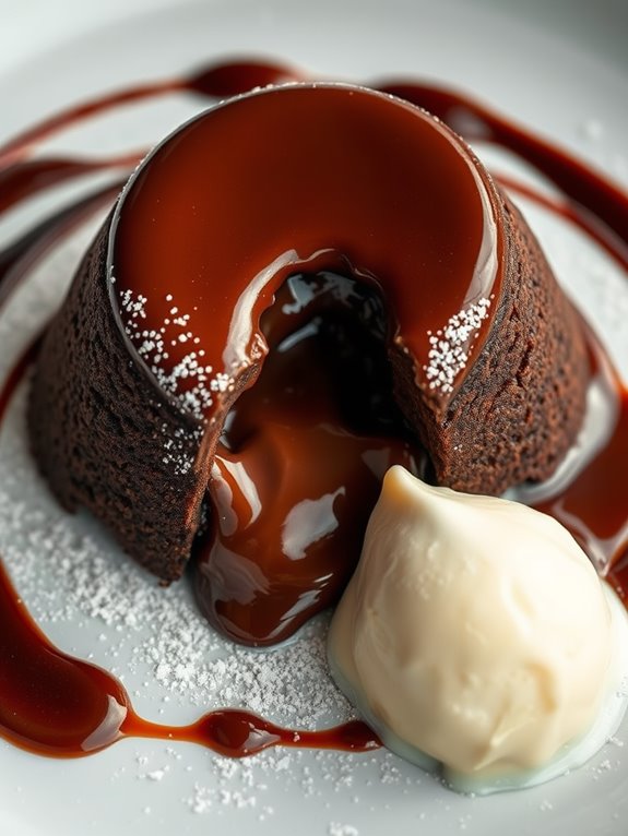 decadent molten chocolate dessert