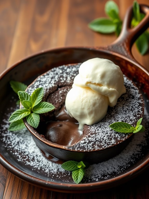 decadent molten chocolate dessert