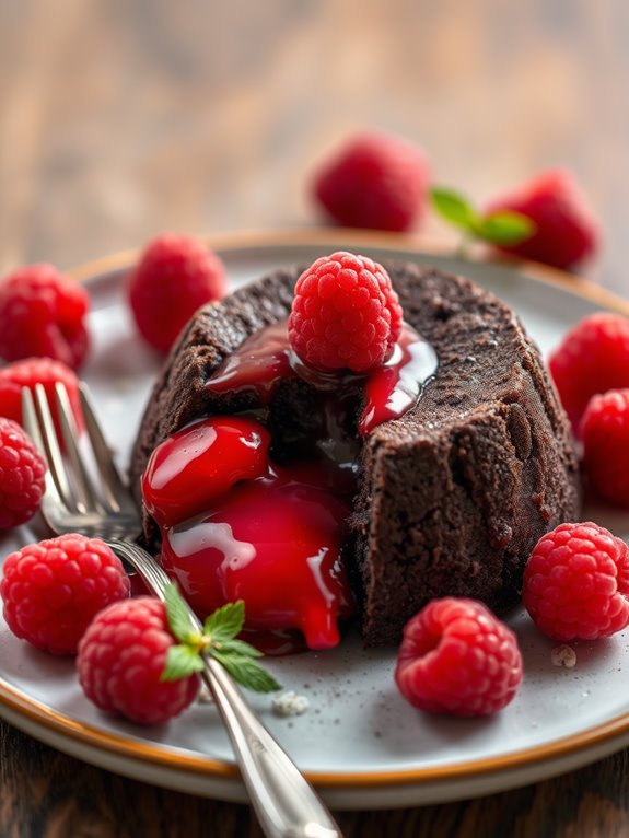 decadent raspberry chocolate dessert