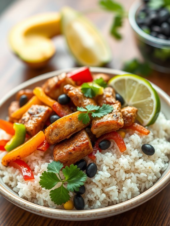 deconstructed fajita bowl delight