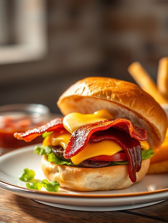 delicious bbq bacon burger