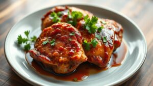 delicious bbq chicken thighs