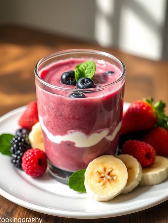 delicious berry banana smoothie