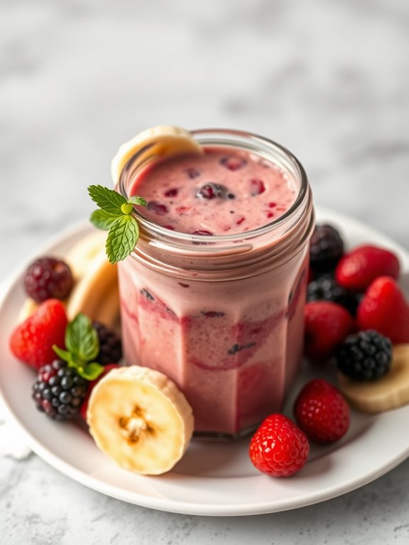 delicious berry banana smoothie