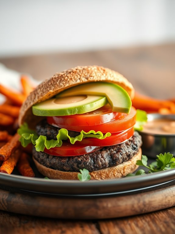 delicious black bean burger