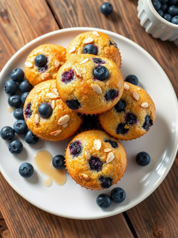 delicious blueberry almond muffins