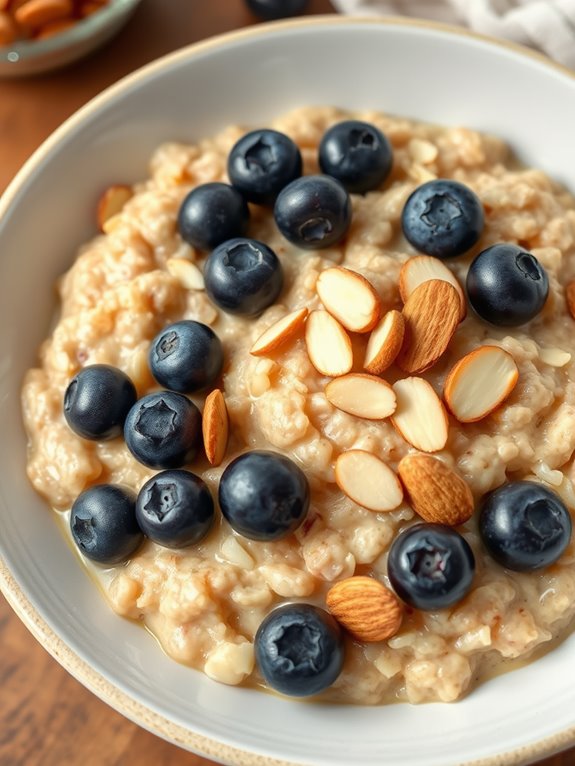 delicious blueberry almond oatmeal