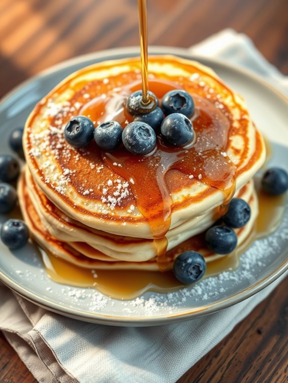 delicious buttermilk blueberry pancakes