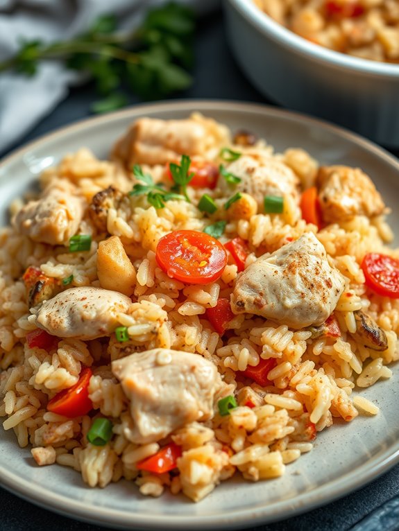 delicious chicken rice bake