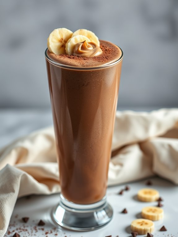 delicious chocolate banana smoothie