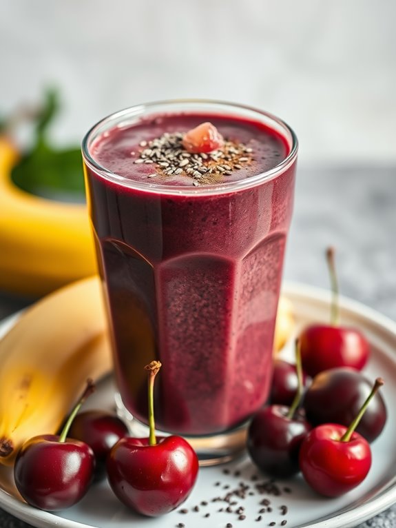 delicious chocolate cherry smoothie