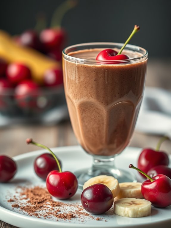 delicious chocolate cherry smoothie