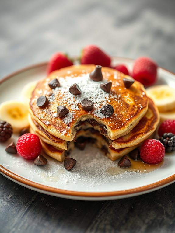 delicious chocolate chip pancakes