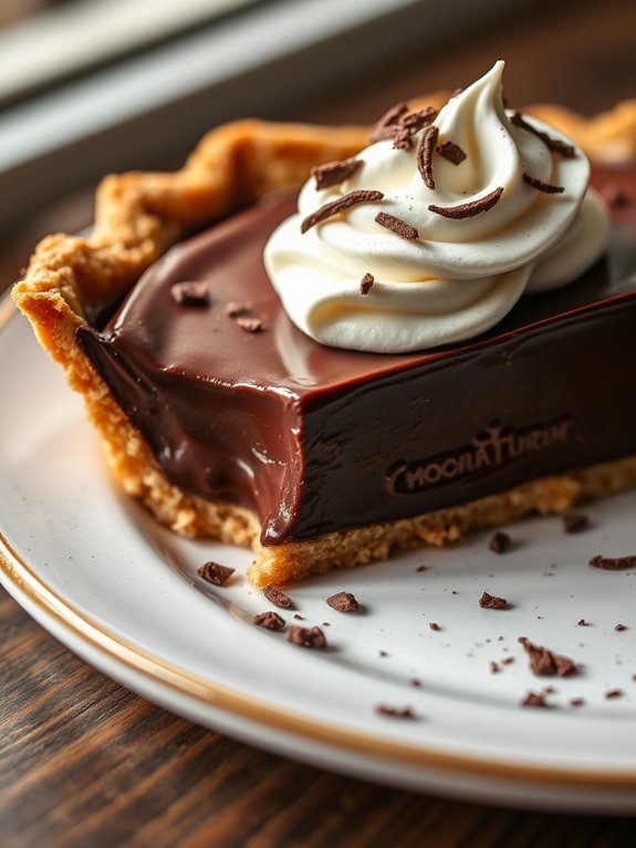 delicious chocolate dessert pie