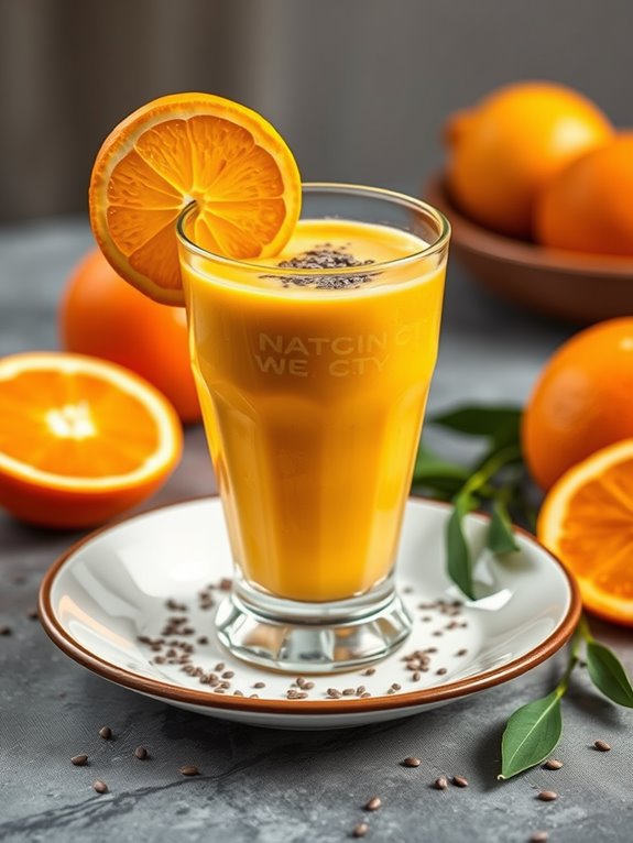 delicious creamy orange smoothie