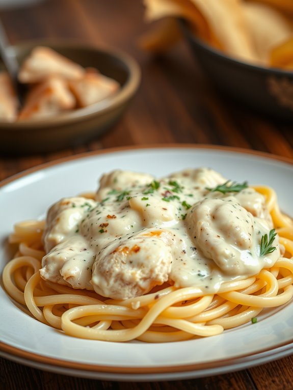 delicious creamy pasta dish