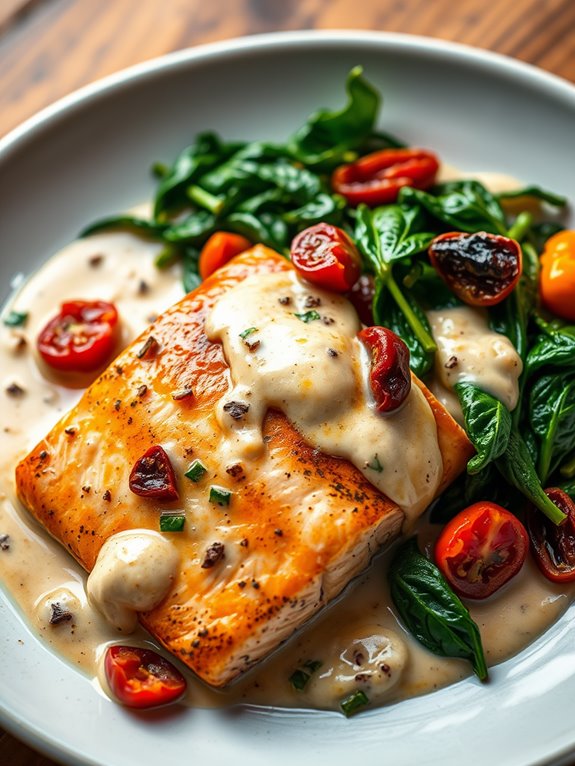 delicious creamy salmon dish