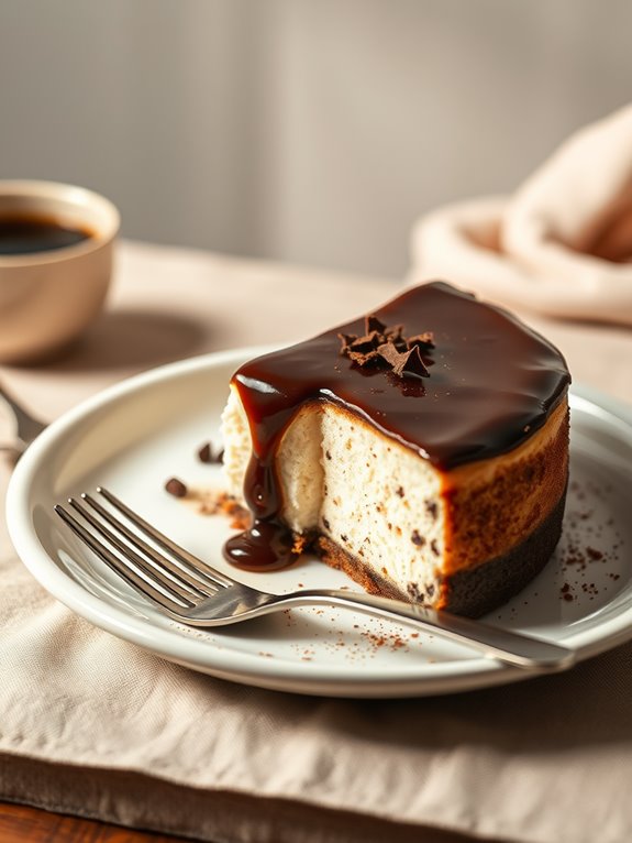 delicious espresso flavored cheesecake