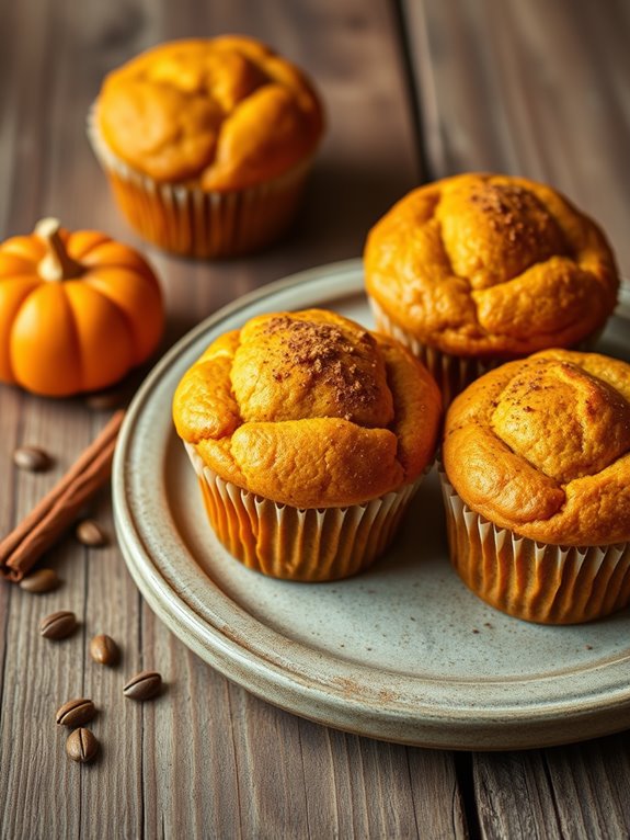 delicious fluffy pumpkin muffins