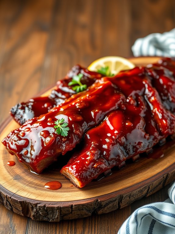 delicious glazed pork ribs