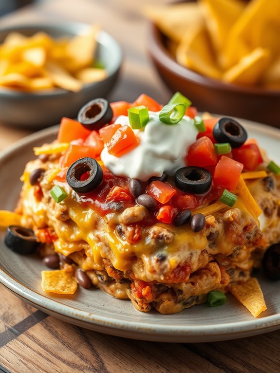 delicious layered taco dip