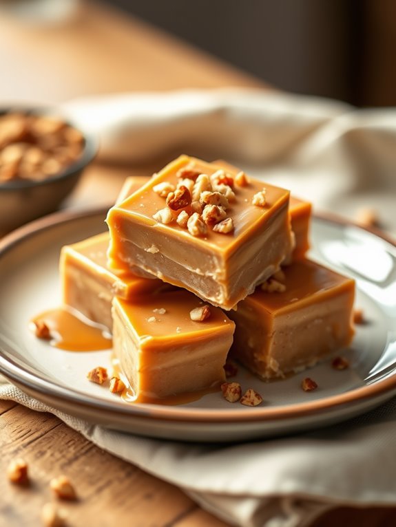 delicious nutty caramel fudge