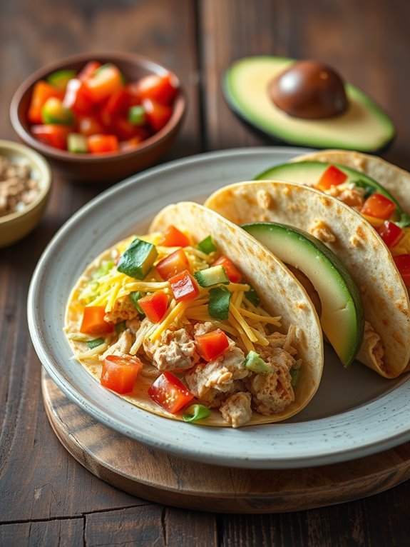 delicious shredded chicken tacos