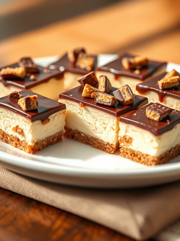 delicious snickers cheesecake dessert