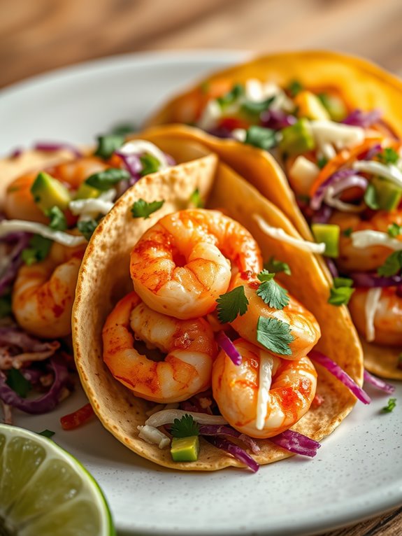 delicious spicy shrimp tacos