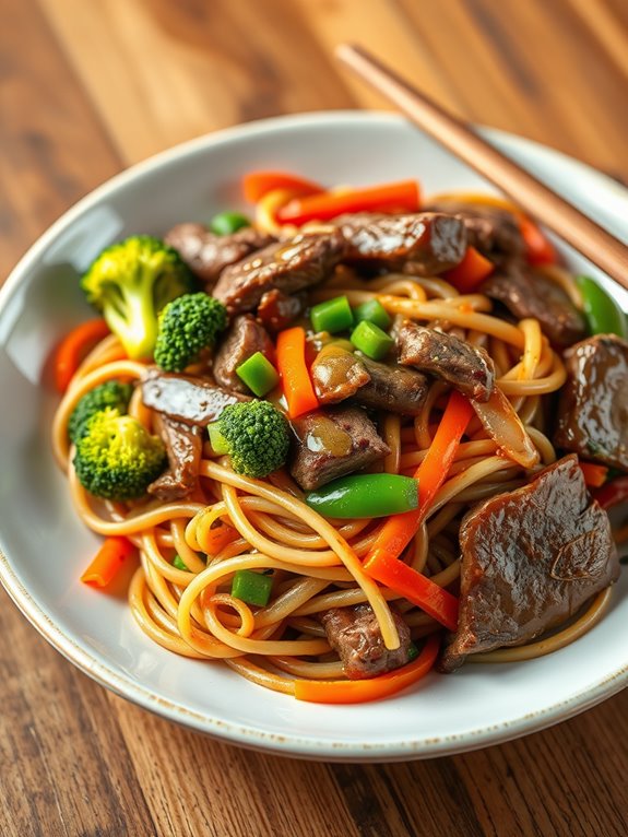 delicious stir fried noodle dish