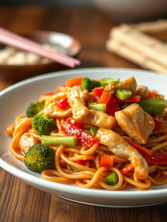 delicious stir fried noodle dish