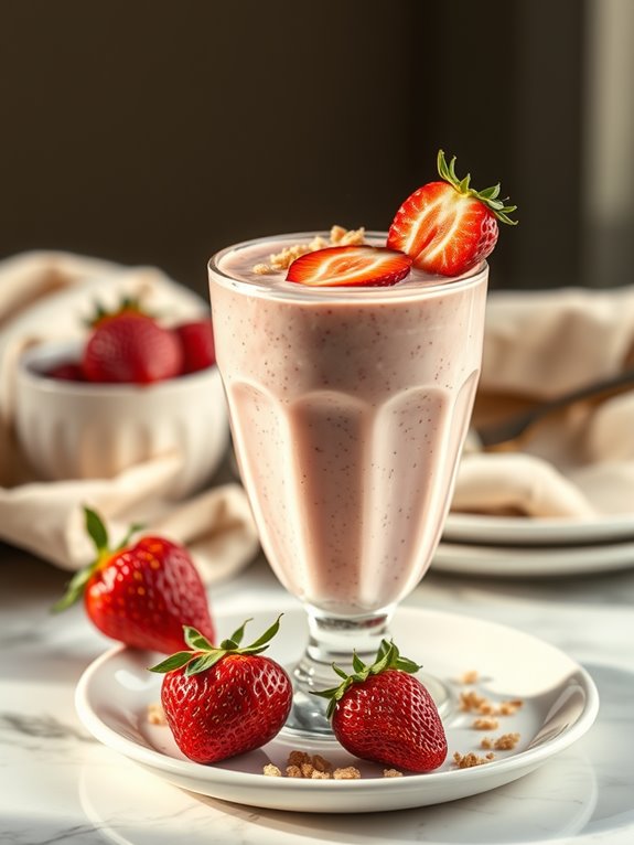 delicious strawberry cheesecake smoothie